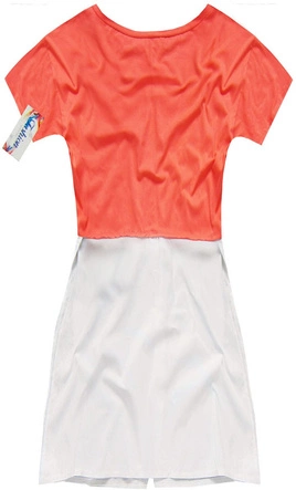 TUNIKA Z ŁĄCZONYCH MATERIAŁÓW KORALOWA (ART9/2)