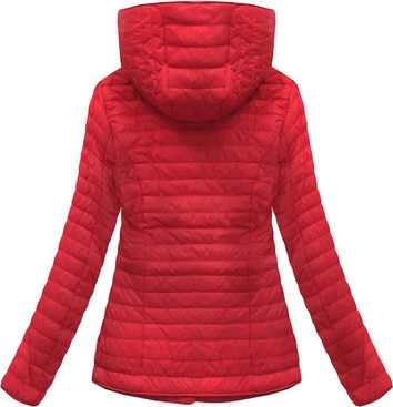 Kurtka z asymetrycznym zamkiem czerwona (dl015)