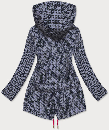 Dwustronna kurtka parka damska różowa (w580)