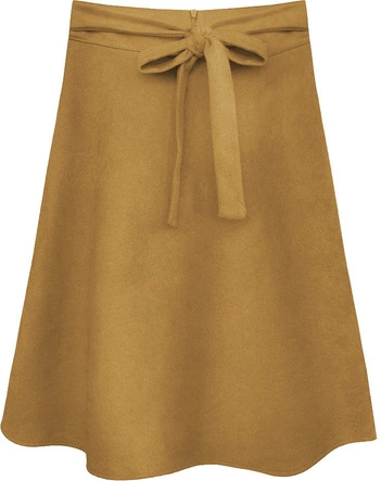 ROZKLOSZOWANA SPÓDNICA JASNOBRĄZOWA (537ART)