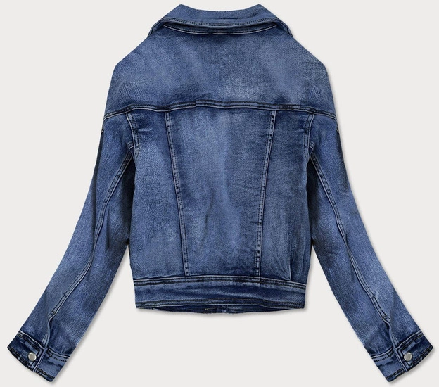 JEANSOWA DAMSKA KURTKA OVERSIZE GRANATOWA (5678K)