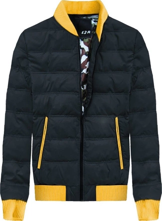 PIKOWANA KURTKA BOMBER GRANATOWA (069LJ)