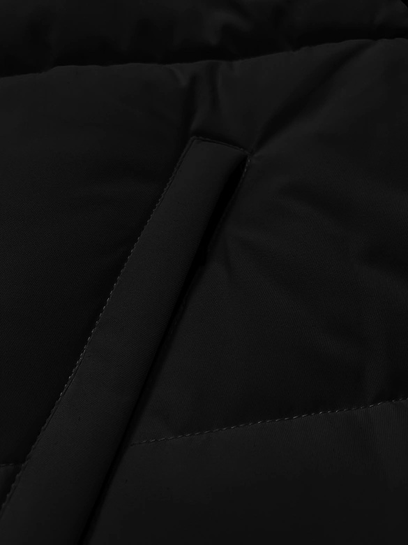 Zimowa kurtka damska z odpinanym kapturem S'west czarna (B8303-1)