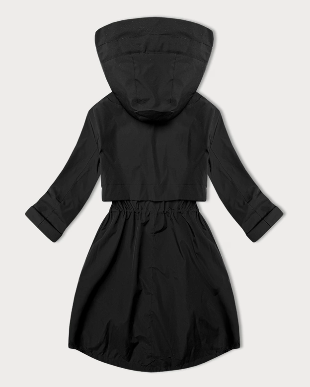 Prosta kurtka bez ocieplenia plus size J Style czarna (16M9257-392)