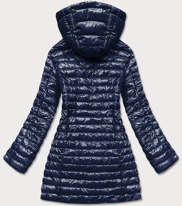 Dwustronna kurtka damska pikowana granatowa (pc-7502-35)