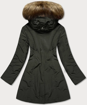 Zimowa kurtka damska khaki (m21309)
