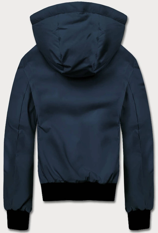 Sportowa kurtka męska z kapturem granatowa (5M3111-215)