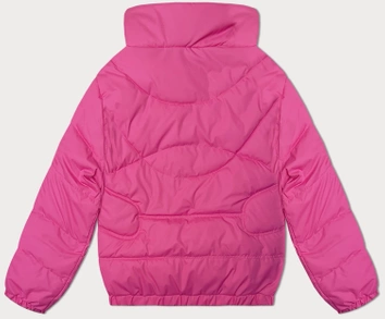 Pikowana kurtka ze stójką Miss TiTi różowa (2481)