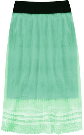 ZWIEWNA PLISOWANA SPÓDNICA MIĘTOWA (97ART)