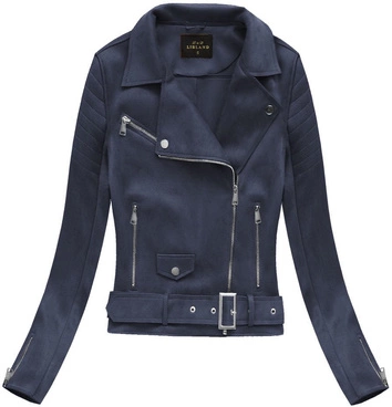 ZAMSZOWA RAMONESKA Z KLAMRĄ GRANATOWA (6002)