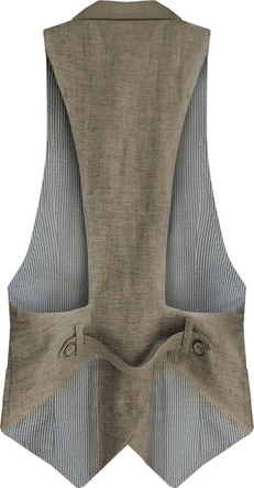 KRÓTKA ELEGANCKA KAMIZELKA KAKAOWA (X1222X)
