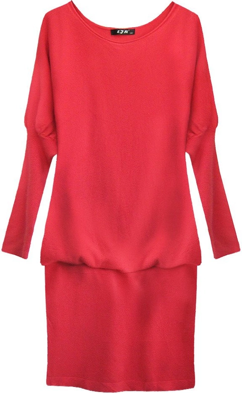 SWETERKOWA TUNIKA CZERWONA (1533/1)