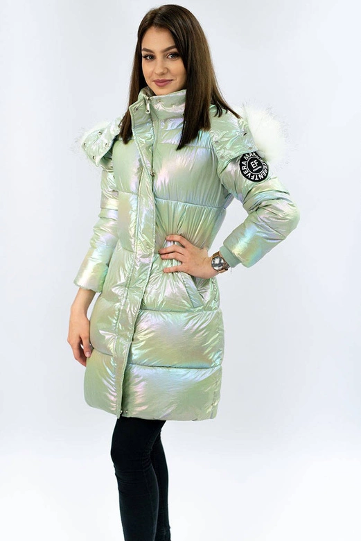 PIKOWANA KURTKA ZIMOWA DAMSKA OPALIZUJĄCA (9039)