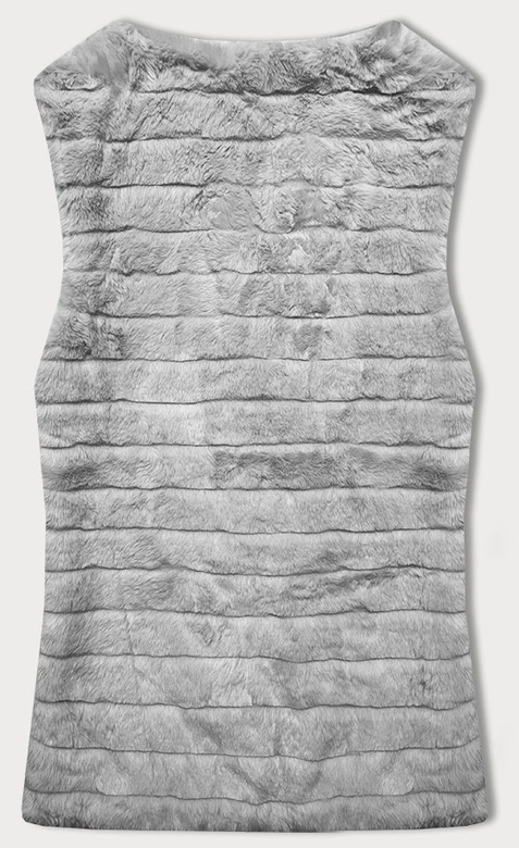 Futrzana kamizelka na podszewce jasnoszara (2114)