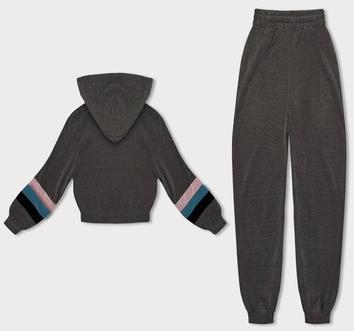 Damski dres z kolorowymi wstawkami grafitowy (AMG-346A)