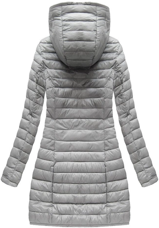 DWUSTRONNA KURTKA Z KAPTUREM SZARA (B7106)