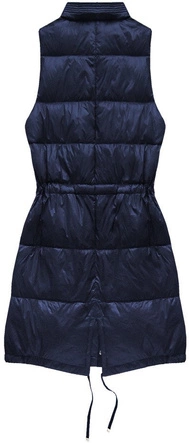 KAMIZELKA Z PUCHEM NATURALNYM GRANATOWA (8050)