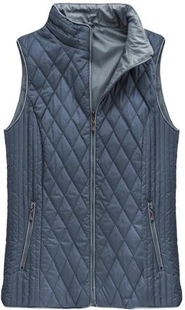 PIKOWANY BEZRĘKAWNIK Z KAPTUREM NIEBIESKI (B1066-30)