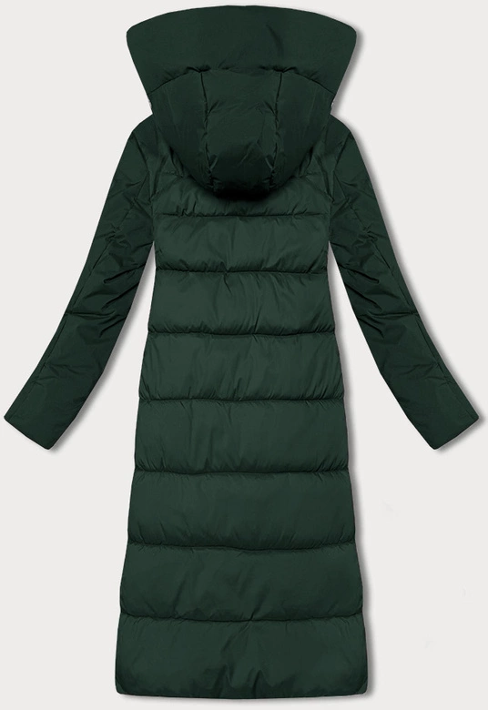 Kurtka zimowa z łączonych materiałów Libland ciemny zielony (7820)