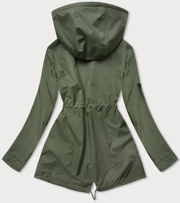 DAMSKA KURTKA DWUSTRONNA KHAKI-BEŻ (BH2016)