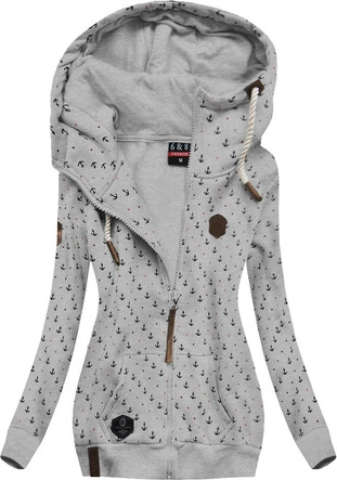 CIEPŁA BLUZA Z KAPTUREM SZARA (1914)