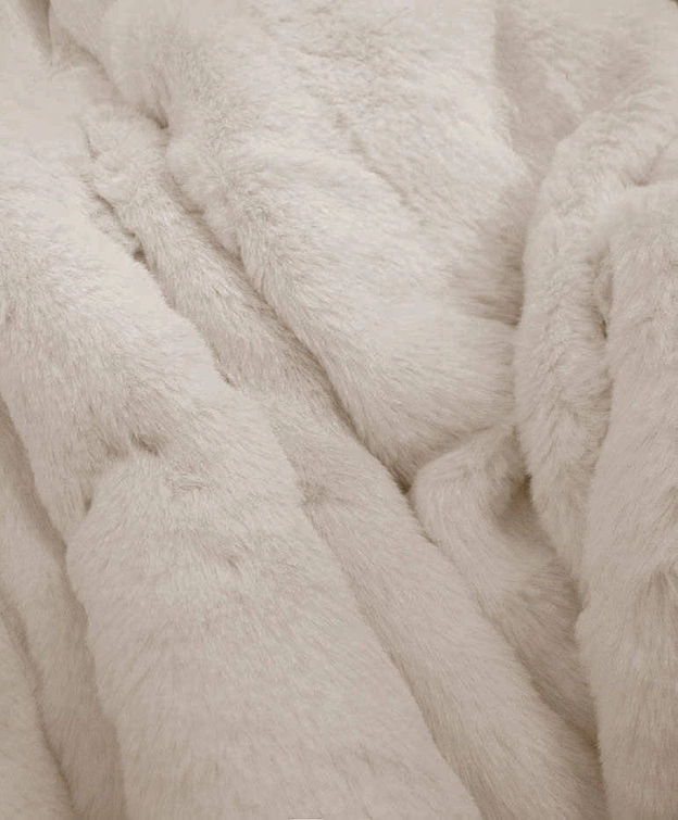 DAMSKA PARKA ZIMOWA NA MISIU GRANAT/BEŻ (W378)