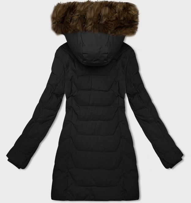 Kurtka damska z kapturem J Style czarny-beż (16M9121-392B)