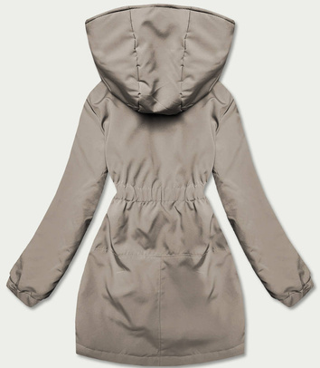 Parka damska z kapturem oliwka (B8121-48)