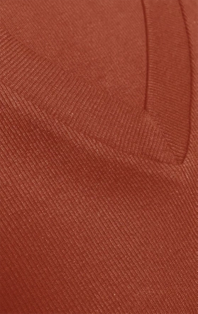 Dopasowana sukienka w prążki pomarańczowa (5579-20)