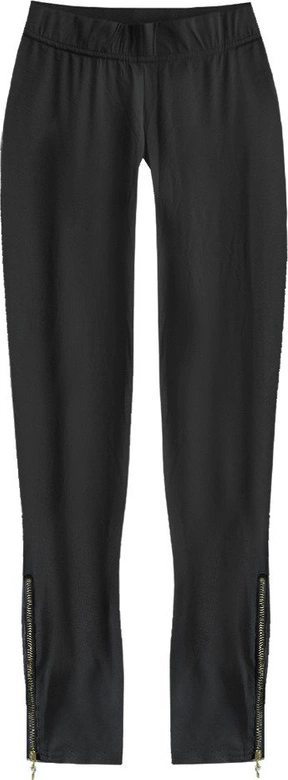 BŁYSZCZĄCE LEGGINSY Z ZAMKAMI CZARNE (432ART)