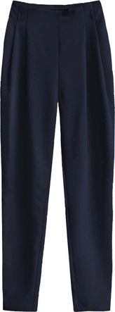 SPODNIE Z WYSOKIM STANEM GRANATOWE (6153)