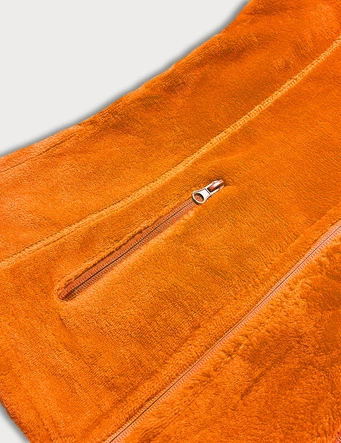 Pluszowa kamizelka damska pomarańczowa neonowa (HH003-34)