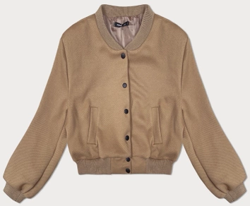 Krótka damska bomberka ciemny beż (234003)