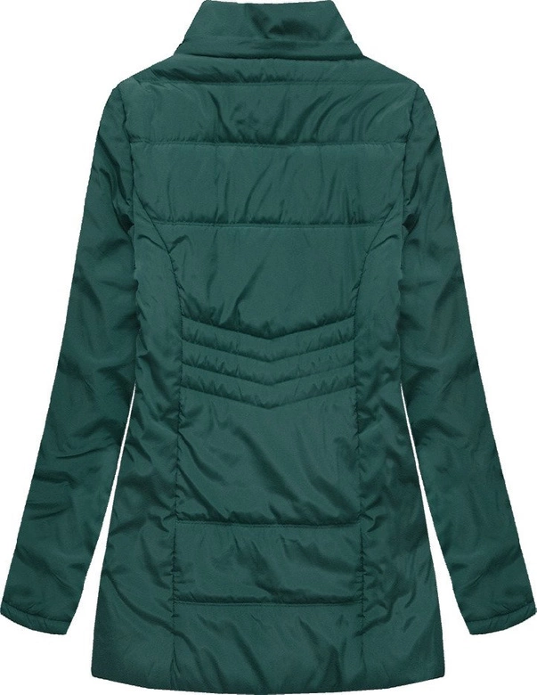 DŁUŻSZA PIKOWANA KURTKA BUTELKOWA ZIELEŃ (B2626)