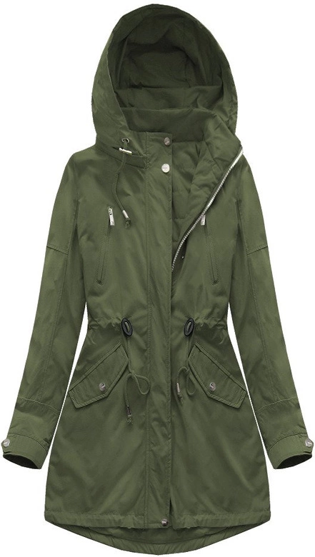 DWUSTRONNA PARKA Z KAPTUREM KHAKI (W0232BIG)