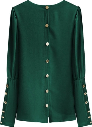 BLUZKA ZAPINANA NA PLECACH ZIELONA (478ART)