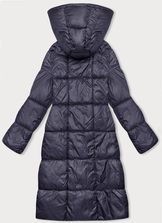 Długa zimowa kurtka damska granatowa (YP-22073-2)