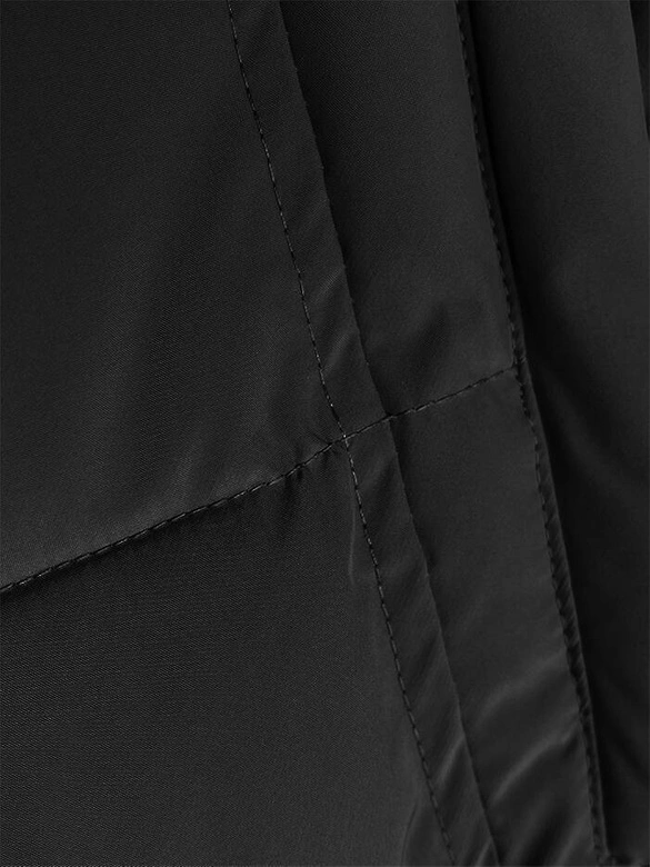 Zimowa kurtka damska z futrzaną podszewką czarna (LHD-23063)