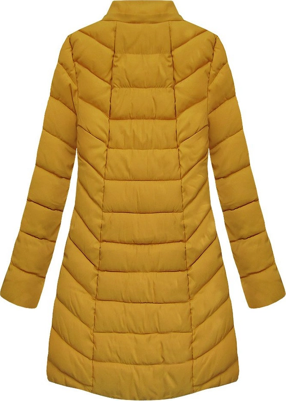 PIKOWANA KURTKA Z KAPTUREM ŻÓŁTA (B2645)