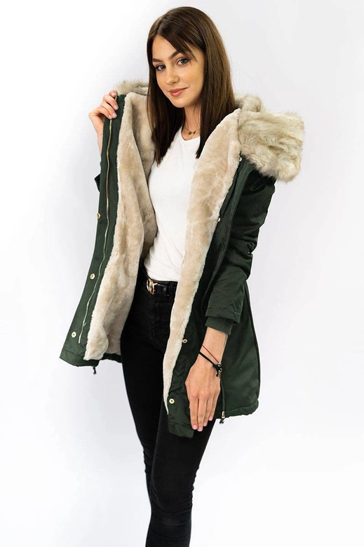 DAMSKA KURTKA ZIMOWA TYPU PARKA ARMY (B2648)