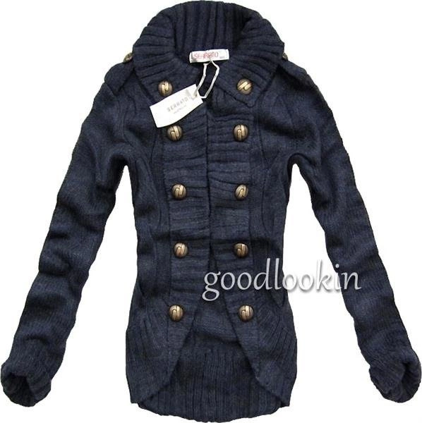 SWETER SERRATO GRANATOWY (8815)