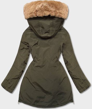 Damska parka zimowa khaki (CAN-588)