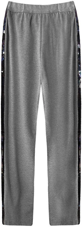 BAWEŁNIANE SPODNIE Z CEKINOWYMI LAMPASAMI CIEMNOSZARE (210ART)