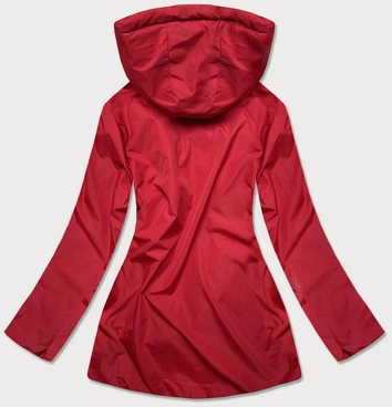 Pikowana kurtka dwustronna damska czarno-czerwona (mhm-w589)