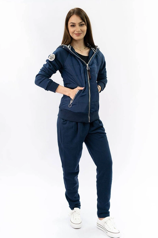 KOMPLET DRESOWY DAMSKI GRANATOWY (AMG683A)