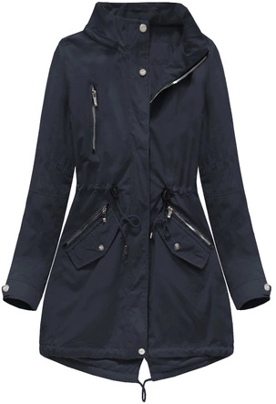 DWUSTRONNA PARKA Z KAPTUREM GRANATOWA (W0233BIG)