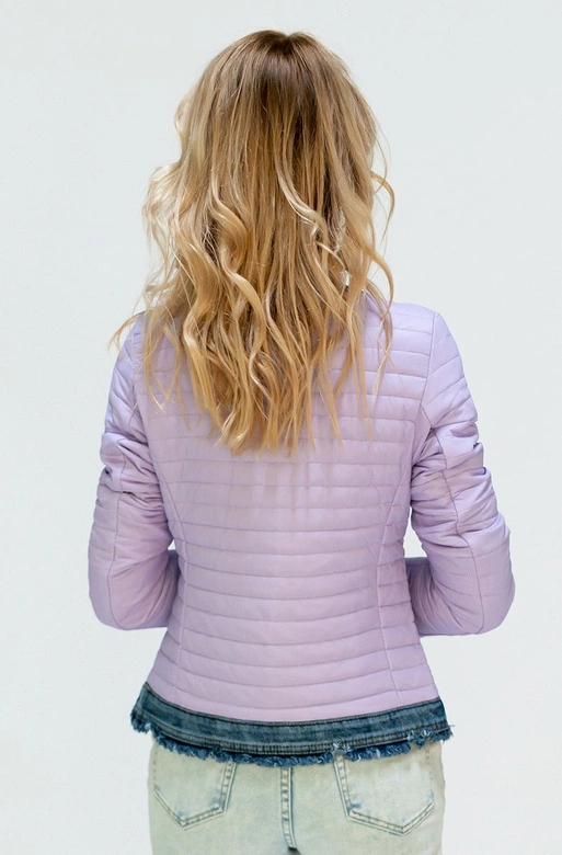 KURTKA Z JEANSOWYMI WSTAWKAMI WRZOSOWA (X7180X)