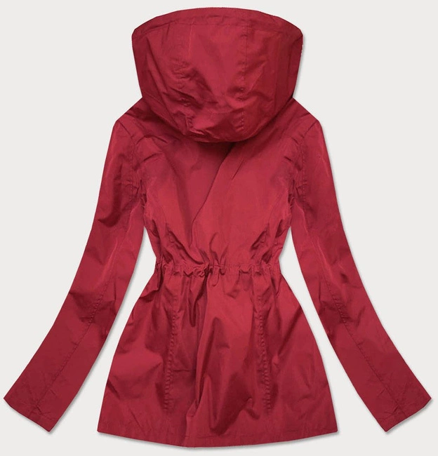 KURTKA DAMSKA TYPU 2W1 BORDO-KROPKI (R8893)