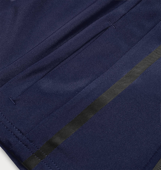 Bluza damska z niską stójką granatowa (hh020-04)