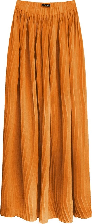 PLISOWANA SPÓDNICA MAXI POMARAŃCZOWA 2 (9237/1)